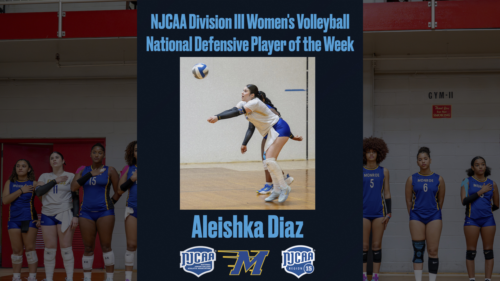 Aleishka Diaz Earns NJCAA Division III Women's Volleyball Defensive Player of the Week Honors