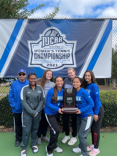 Suffolk CC Women's Tennis Earns Two National Championships; Team Finishes as NJCAA Runner-up