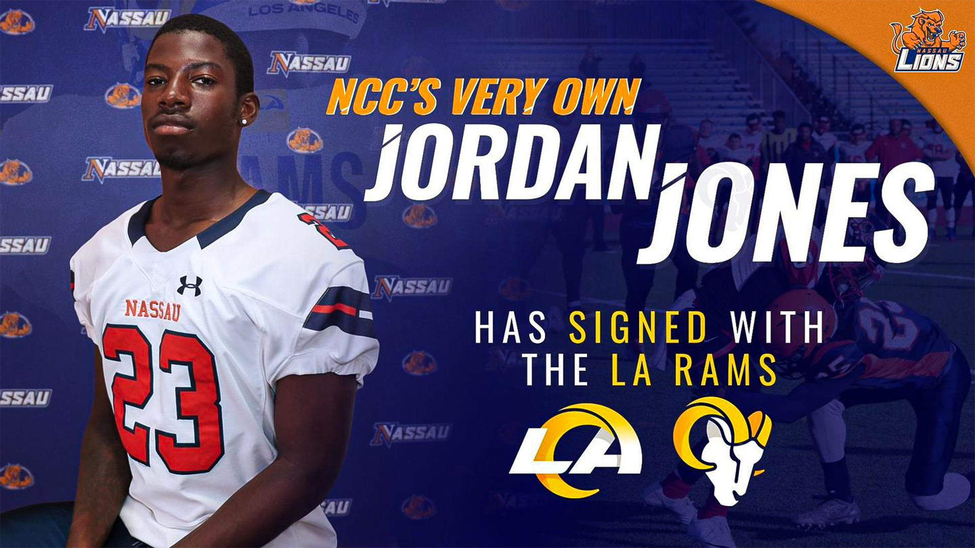 Former Nassau C.C. Football Player Jordan Jones Signs With Los Angeles Rams