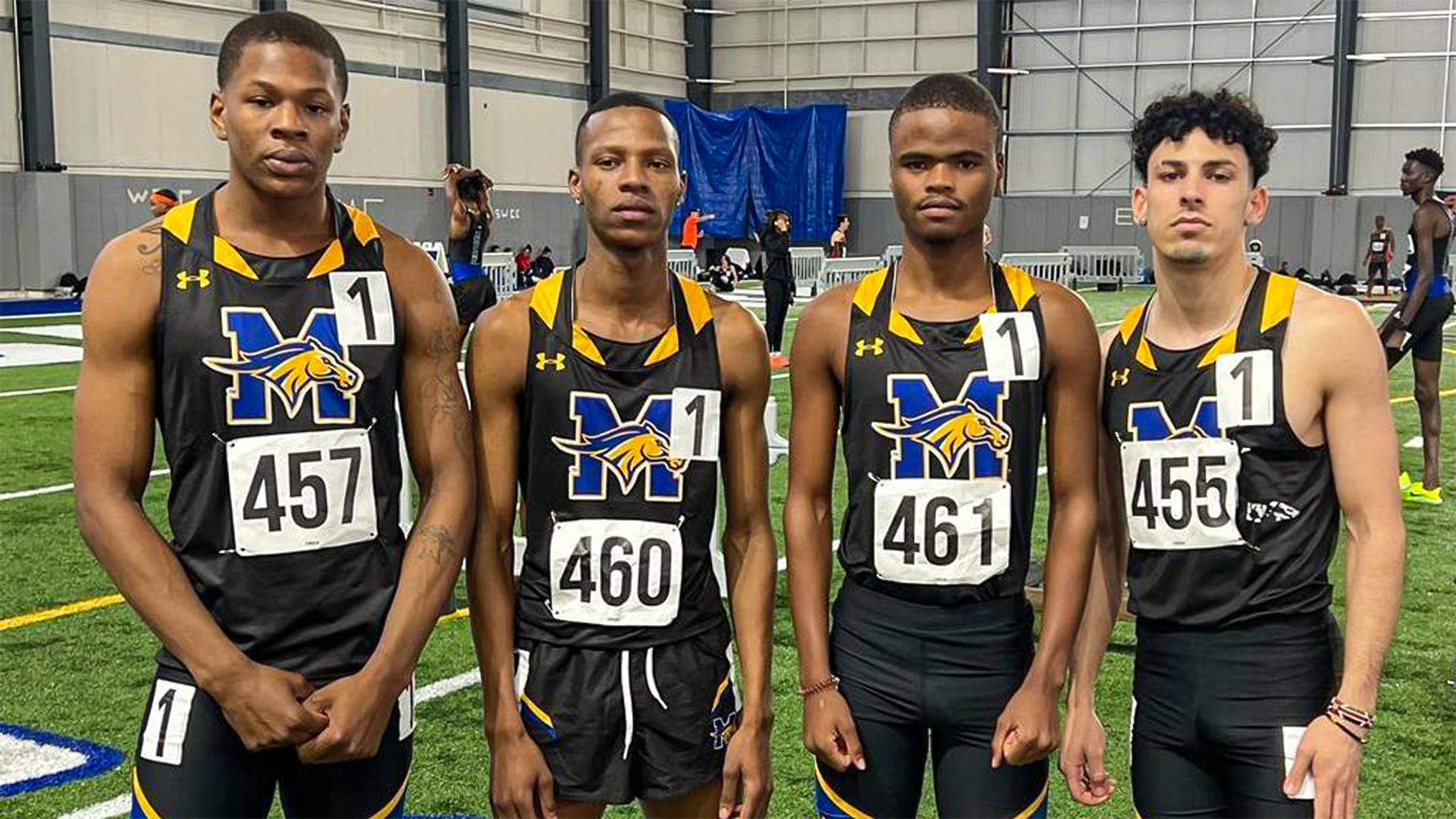Belmahdi and DMR Take Third to Highlight Monroe Mustangs Men&rsquo;s Track and Field&rsquo;s First Day at NJCAA Indoor Championships