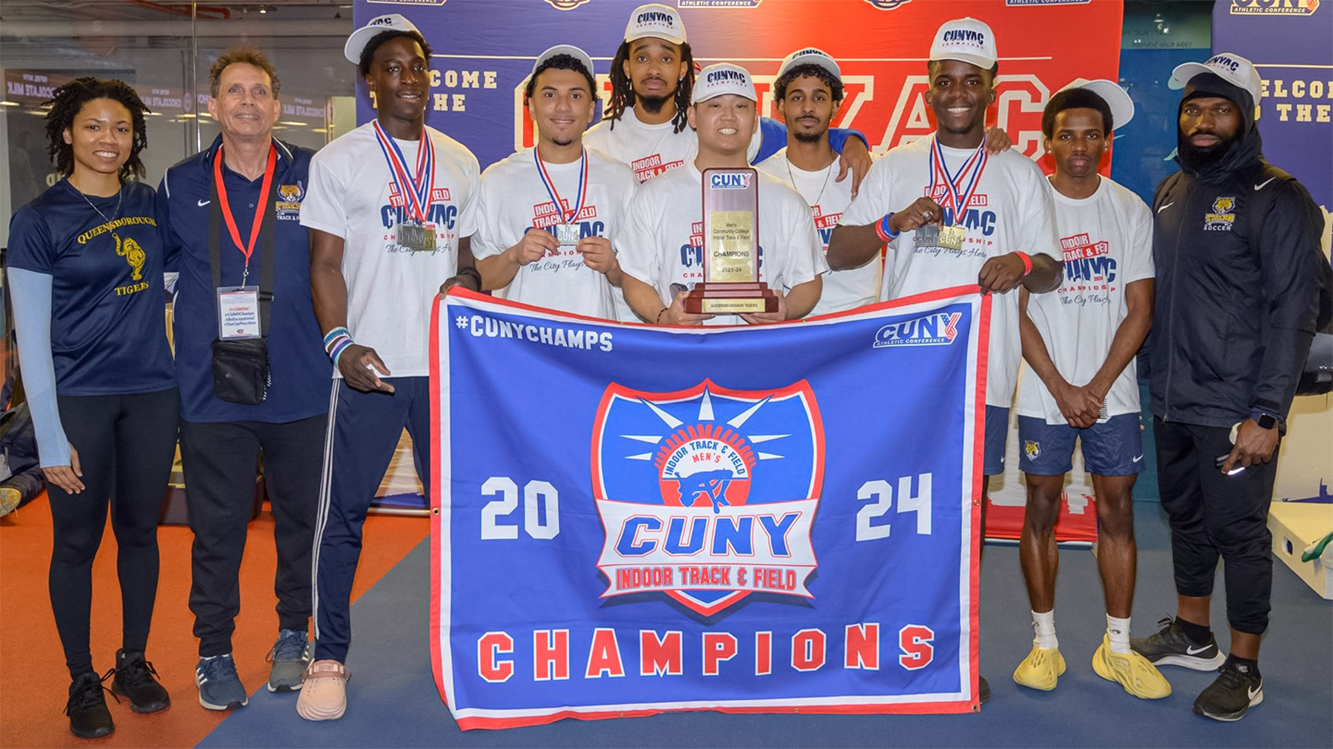 Queensborough Captures 2024 CUNYAC Men&rsquo;s Community College Indoor Track & Field Championship