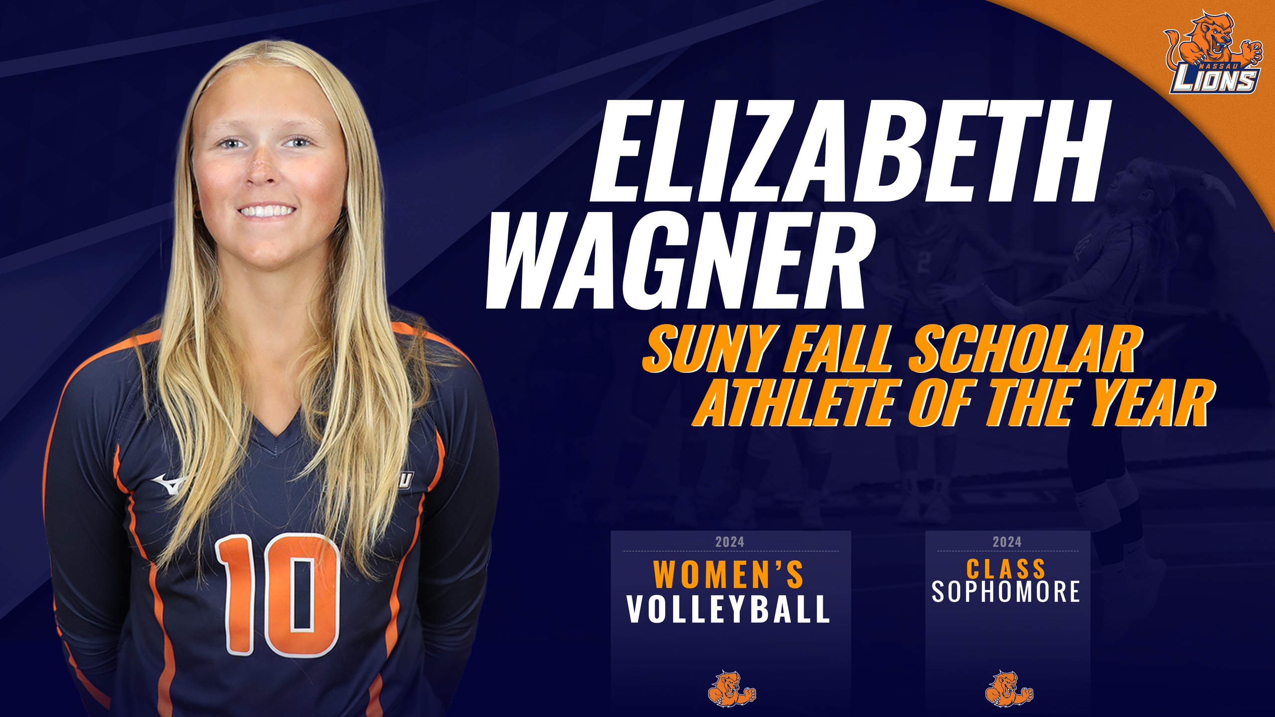 Elizabeth Wagner (Graphic Courtesy of Nassau CC Athletics)